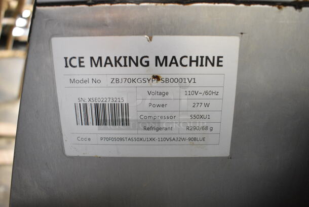 Vevor ZBJ70KGSYPPSB0001V1 Stainless Steel Commercial Undercounter Self Contained Ice Machine. 110 Volts, 1 Phase.  - Image 6 of 6