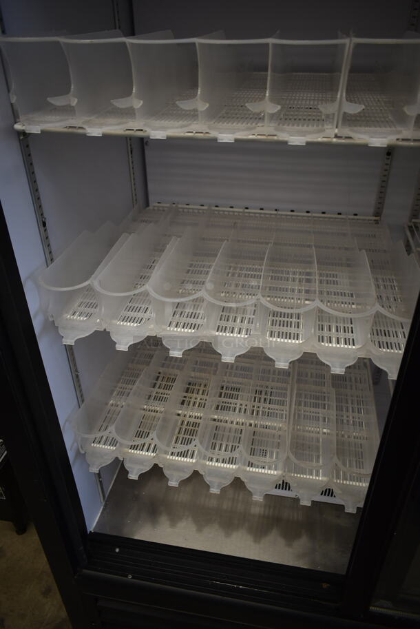 QBD CD45S Metal Commercial 2 Door Reach In Cooler Merchandiser w/ Poly Coated Racks and Drink Sliders. 115 Volts, 1 Phase. Tested and Working! - Image 6 of 9