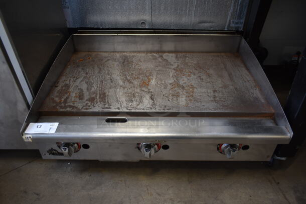 Star Stainless Steel Commercial Countertop Propane Gas Powered Flat Top Griddle. 