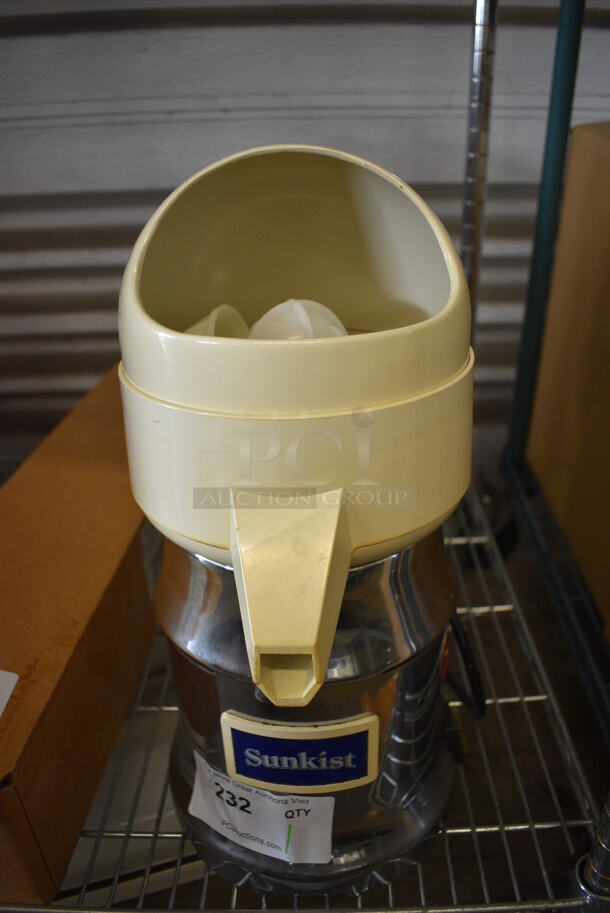 Sunkist Stainless Steel Commercial Countertop Juicer. 8x10x18. Tested and Working!