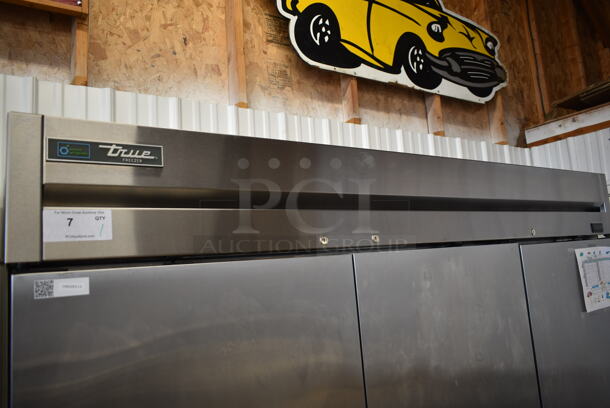 2017 True T-72F-HC Stainless Steel Commercial 3 Door Reach In Freezer w/ Poly Coated Racks on Commercial Casters. 115 Volts, 1 Phase. Tested and Working! - Image 2 of 9