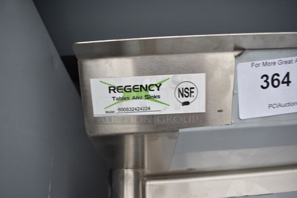 BRAND NEW SCRATCH AND DENT! Regency 600S32424224 Stainless Steel 87" 2 Bay Sink w/ Dual Drain Boards. Bays 24x24x13. Drain Boards 16.5x25.5 - Image 9 of 9