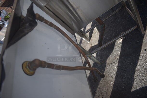 KCS KCS-SQS2424-1A Commercial Stainless Steel One Bay Utility Sink With Gooseneck Faucet On Galvanized Legs. - Image 6 of 6