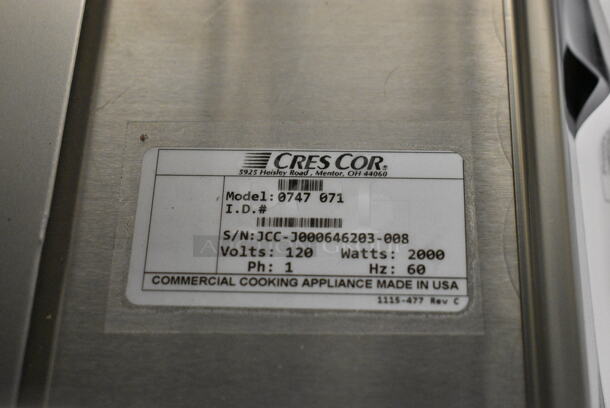BRAND NEW! Cres Cor 0747 071 Metal Commercial Single Door Proofing Heated Holding Cabinet on Commercial Casters. 120 Volts, 1 Phase. Tested and Working! - Image 7 of 7