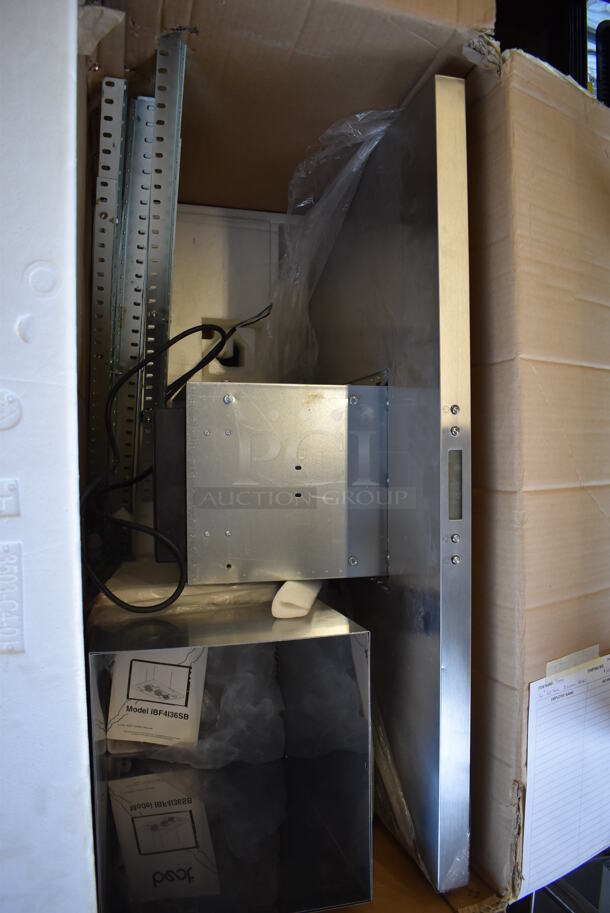 BRAND NEW SCRATCH AND DENT! Best IBF4I36SB Stainless Steel 36 Inch 400 Max Blower CFM Island Range Hood. Stock Picture Used For Gallery Picture. - Image 3 of 10