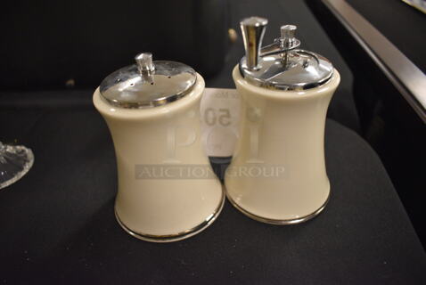 Lenox China Salt Shaker and Pepper Grinder. 2 Times Your Bid!