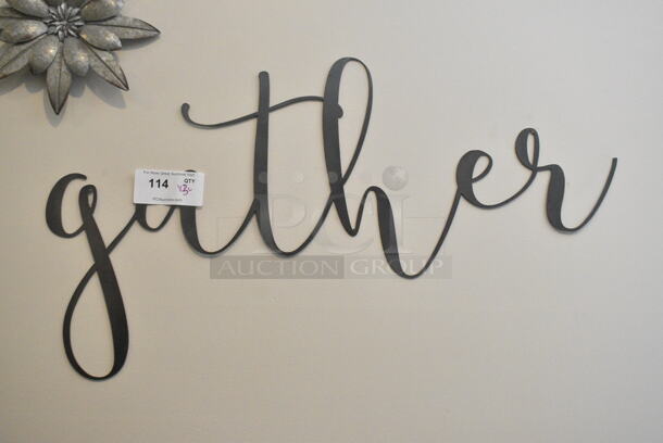 3 Various Items Including Gather Sign and Flower. 3 Times Your Bid! (secondary dining room) - Image 4 of 5