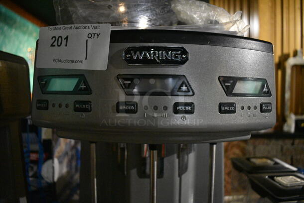 Waring WDM360TX Metal Commercial Countertop 3 Head Drink Mixer w/ 6 Metal Mixing Cups. 120 Volts, 1 Phase. 13x10.5x20. Item Was in Working Condition on Last Day of Business. (bar) - Image 4 of 7