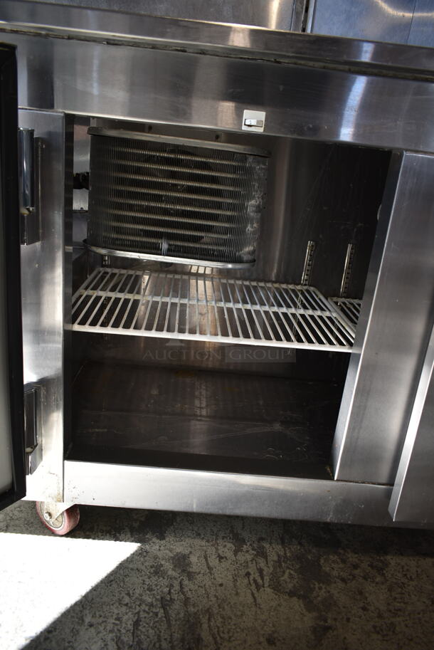 2018 Leader ESLM48S/C Stainless Steel Commercial 3 Door Undercounter Cooler on Commercial Casters. 115 Volts, 1 Phase. Tested and Working! - Image 8 of 9