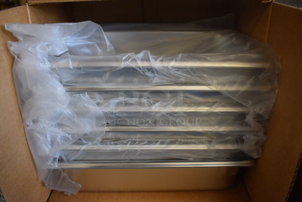6 BRAND NEW IN BOX! Vollrath Stainless Steel 1/4 Size Drop In Bins. 1/4x1.5. 6 Times Your Bid!