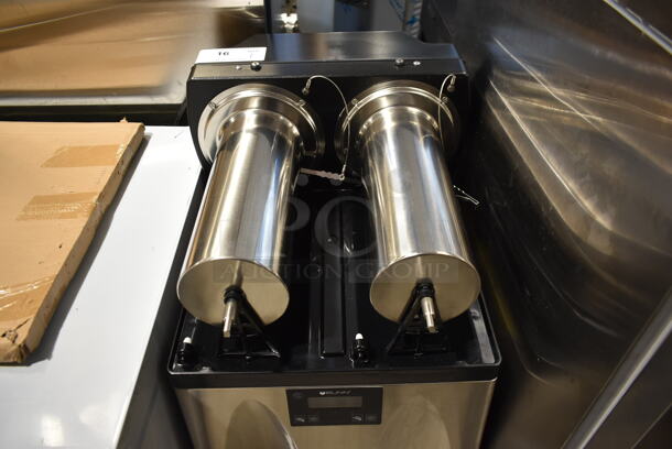 BRAND NEW SCRATCH AND DENT! 2023 Bunn ULTRA NX Stainless Steel Commercial Countertop 2 Hopper Slushie Machine. Missing Hoppers. Tested and Working! - Image 2 of 5