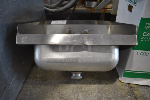 Stainless Steel Single Bay Wall Mount Sink w/ Handles. 17x15x15 - Image 2 of 5