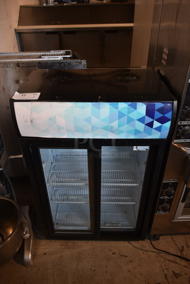 Avantco 360CSM4HCB Metal Commercial 2 Door Reach In Cooler Merchandiser w/ Poly Coated Racks. 110-120 Volts, 1 Phase. Tested and Working! - Image 1 of 7