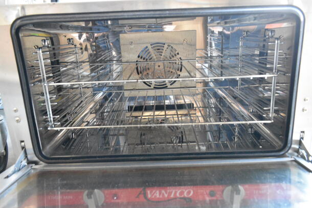 BRAND NEW SCRATCH AND DENT! Avantco 177CO16 Stainless Steel Commercial Countertop Electric Powered Half Size Convection Oven. 120 Volts, 1 Phase. Tested and Working! - Image 4 of 7