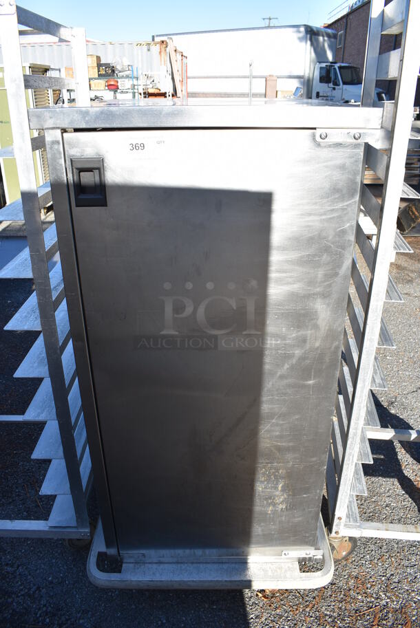 Metal Commercial Enclosed Pan Transport Rack on Commercial Casters. 29x39x56
