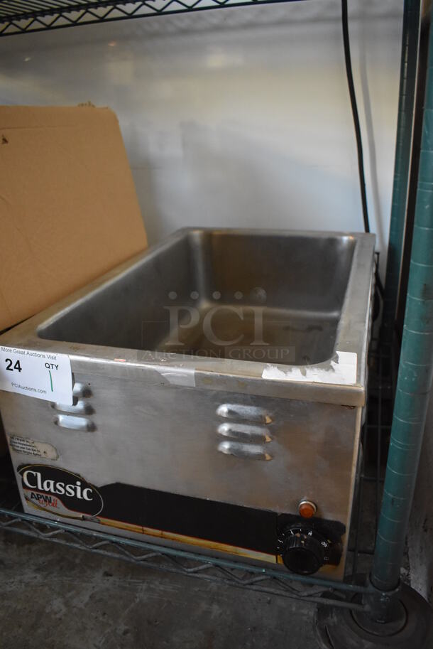 APW Wyott W-3V Stainless Steel Commercial Countertop Food Warmer. 120 Volts, 1 Phase. 14.5x24x9. Tested and Working! - Image 3 of 4