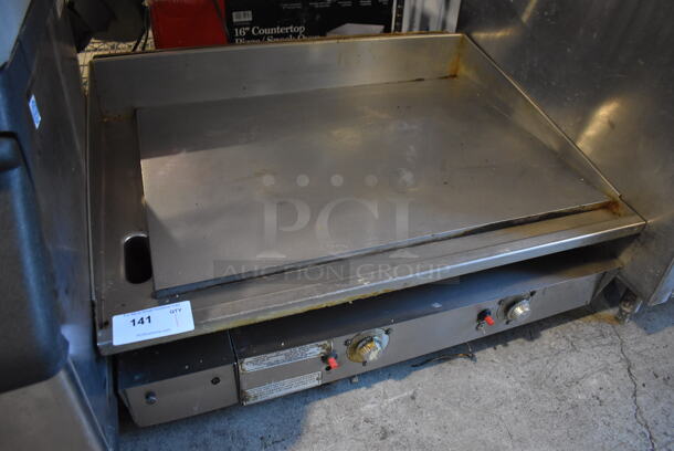 Keating 36BFLD MiraClean Stainless Steel Commercial Countertop Natural Gas Powered Chrome Top Flat Top Griddle w/ Thermostatic Controls. 80,000 BTU. 36x31x16 - Image 2 of 7
