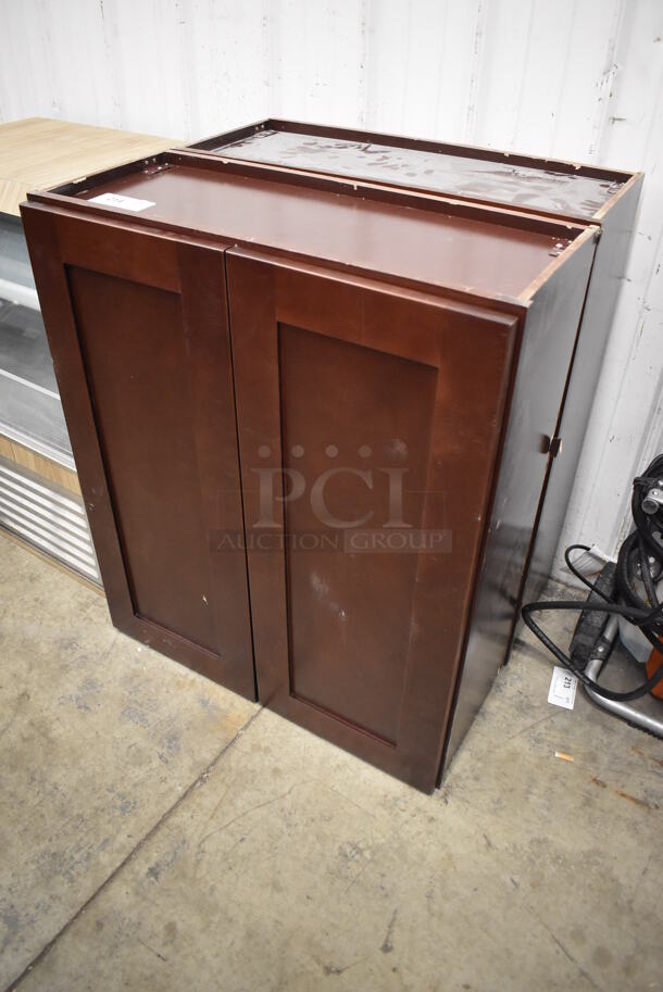 2 Wooden 2 Door Cabinets. 30x13x36. 2 Times Your Bid! - Image 2 of 5