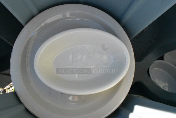 Metro Gray Poly Dish Caddy on Commercial Casters Including Approximately 44 Plates.  - Image 5 of 6