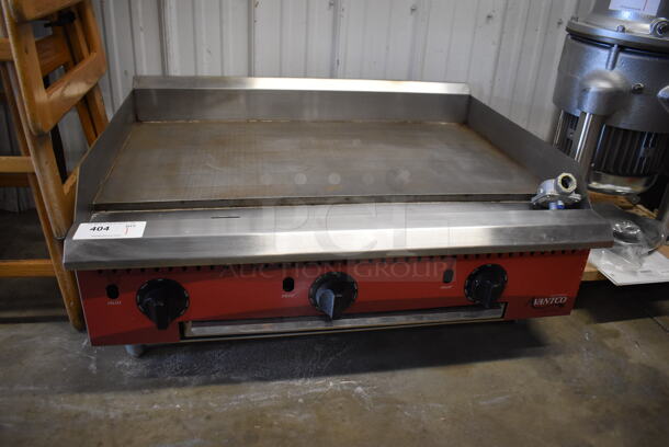 2021 Avantco CAG-36-TG Chef Series Stainless Steel Commercial Countertop Natural Gas Flat Top Griddle. Used a Few Times at Trade Show. 105,000 BTU. 36x29x16. Tested and Working! - Image 1 of 6