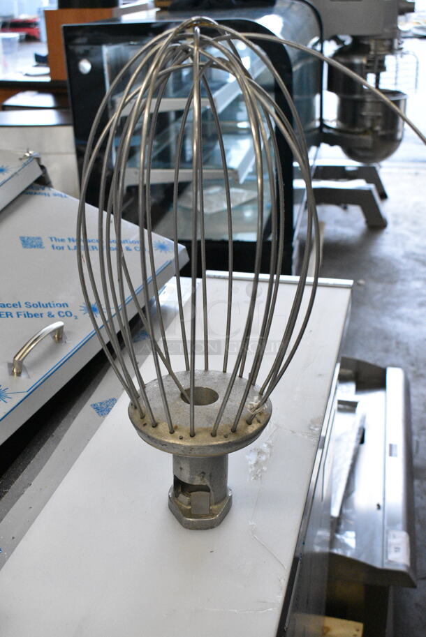 4 Metal Mixer Attachments Including Hobart VMLH40B 40 Quart Paddle, Hobart HL20B 20 Quart Whisk, Whisk, Dough Hook. 4 Times Your Bid!  - Image 7 of 8