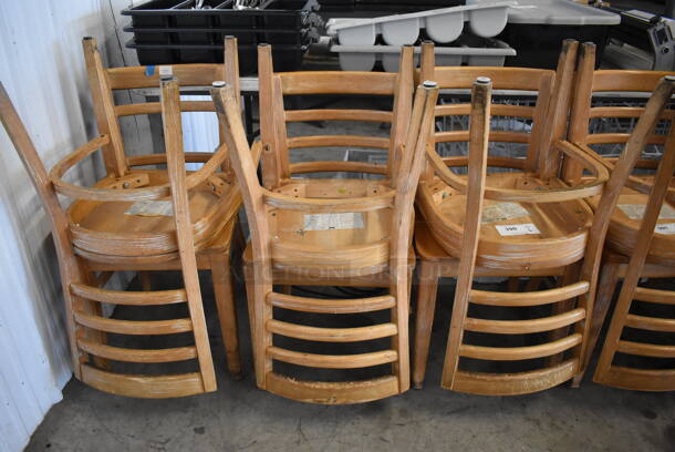 6 Wooden Dining Chairs. 16.5x17.5x31. 6 Times Your Bid! - Image 3 of 5