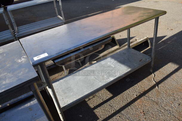 Eagle Stainless Steel Table w/ Drawer and Metal Under Shelf. 60x24x35 - Image 2 of 4
