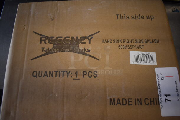 BRAND NEW IN BOX! Regency Stainless Steel Side Splash Guard. 14x10 - Image 3 of 3