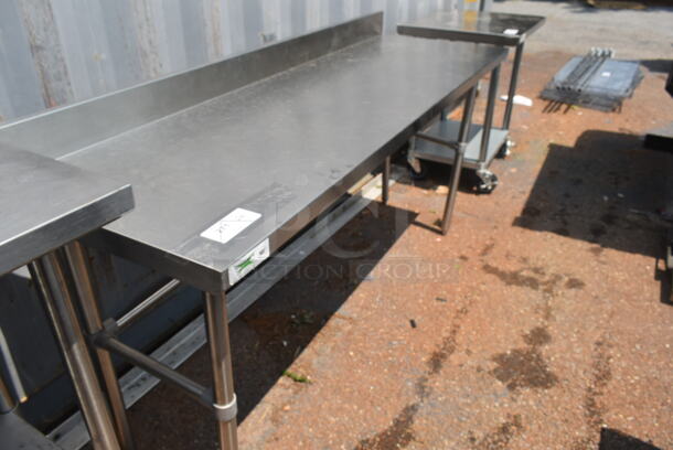 Regency Stainless Steel Table w/ Back Splash and Metal Under Shelf. - Image 2 of 3