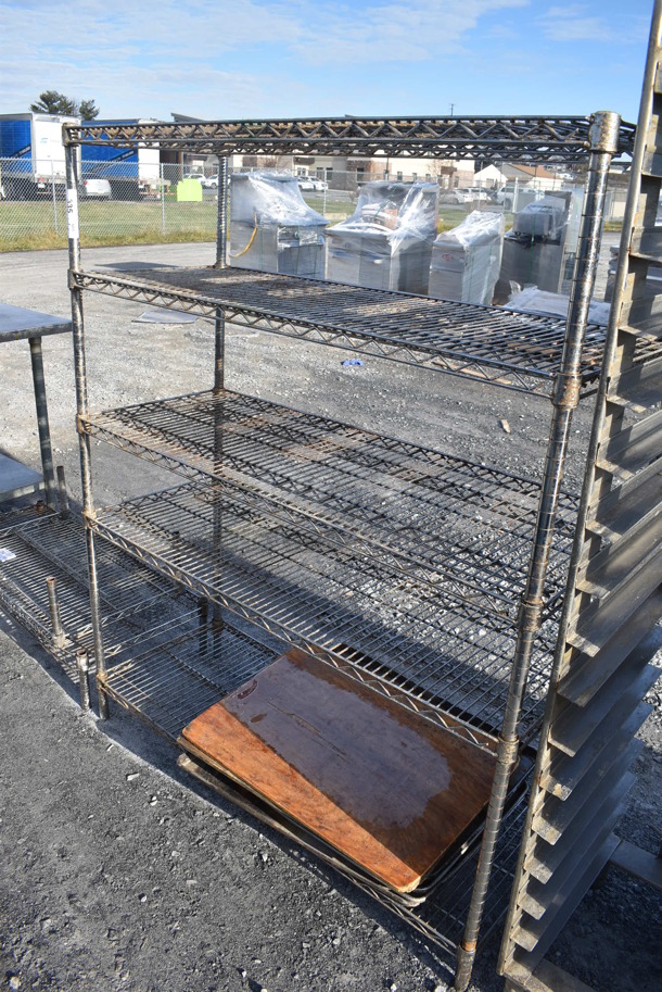 Metro Chrome Finish 5 Tier Wire Shelving Unit. BUYER MUST DISMANTLE. PCI CANNOT DISMANTLE FOR SHIPPING. PLEASE CONSIDER FREIGHT CHARGES. 50x18x60 - Image 4 of 4