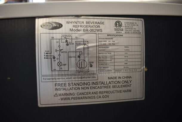 BRAND NEW! Whynter BR-062WS Commercial Stainless Steel Countertop Beverage Cooler With Steel Rack. 115V. Tested And Working!  - Image 4 of 5