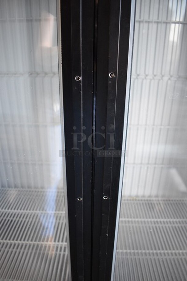 2013 True Model GDM-49F-LD Metal Commercial 2 Glass Door Reach In Freezer Merchandiser w/ Poly Coated Racks. 115/208-230 Volts, 1 Phase. 54x30x76.5. - Image 3 of 6