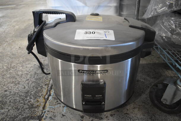 Proctor Silex Stainless Steel Commercial Countertop Rice Cooker. 17x14x14
