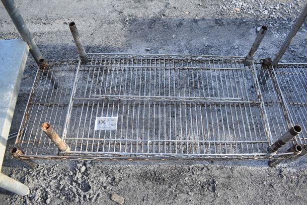 ALL ONE MONEIY! Lot of 2 Chrome Finish Wire Dunnage Racks. 42x18x8, 29x18x9 - Image 2 of 2