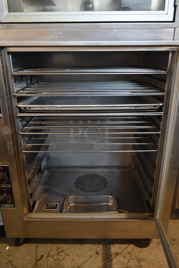 Nu Vu OP-2FM Stainless Steel Commercial Floor Style Electric Powered Oven Proofer on Commercial Casters. 120/208 Volts, 3 Phase.  - Image 8 of 9