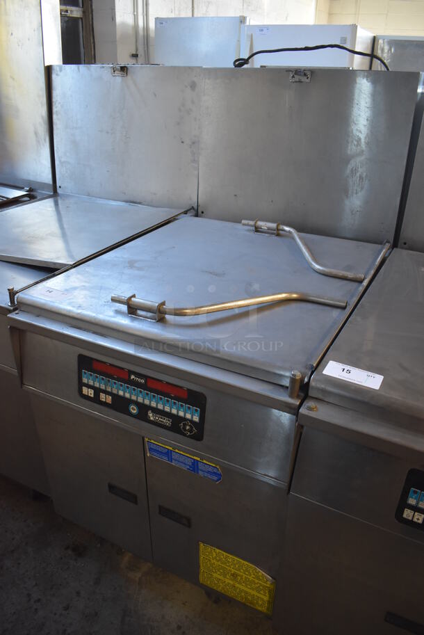 2013 Pitco Frialator DD 24R UFM Stainless Steel Commercial Natural Gas Powered Donut Fryer w/ Grease Trap. 72,000 BTU. 29x43x56 - Image 2 of 8