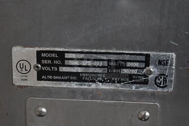 Alto Shaam 1000-UP Halo Heat Stainless Steel Commercial Warming Cabinet on Commercial Casters. 208/240 Volts, 1 Phase. - Image 5 of 5