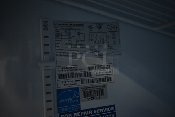 IDW G-26-C334B-HC ENERGY STAR Metal Commercial Single Door Reach In Cooler w. Poly Coated Racks. 115 Volts, 1 Phase. Tested and Working! - Image 3 of 3