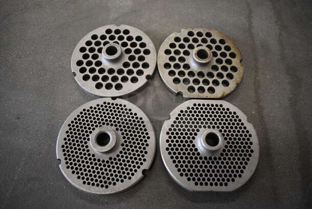 4 Metal Meat Grinder Plates. 4x4x1. 4 Times Your Bid!