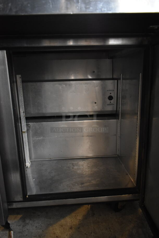 2017 True TSSU-72-30M-B-ST Stainless Steel Commercial Sandwich Salad Prep Table Bain Marie Mega Top on Commercial Casters. 115 Volts, 1 Phase. Tested and Working! - Image 8 of 8