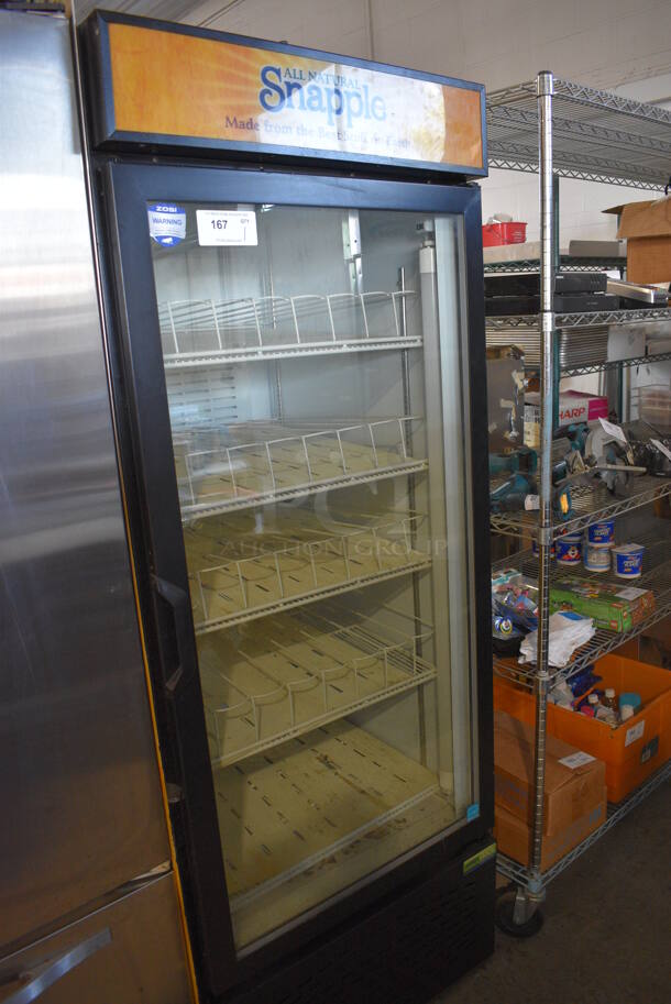 Frigoglass Model MC750-1 Metal Commercial Single Door Reach In Cooler Merchandiser w/ Poly Coated Racks. 115 Volts, 1 Phase. 30x32x78.5. Tested and Working! - Image 2 of 5