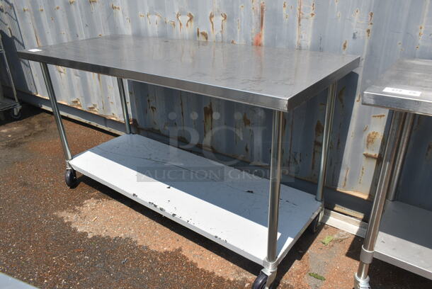 Regency Stainless Steel Table w/ Metal Under Shelf on Commercial Casters. - Image 3 of 3