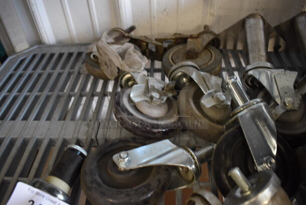 ALL ONE MONEY! Lot of 17 Various Metal Commercial Casters. Includes 5.5x4.5x7 - Image 4 of 5