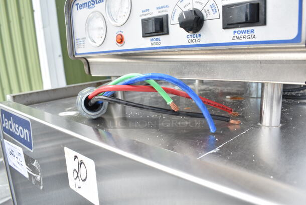 2019 Jackson TEMPSTAR Stainless Steel Commercial Pass Through Dishwasher. Goes GREAT w/ Lot 248! 208-230-460 Volts, 3 Phase.  - Image 11 of 12