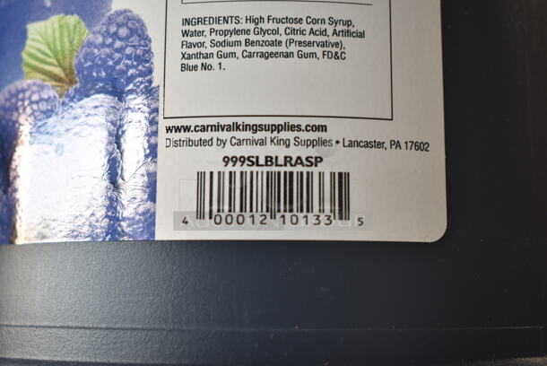 6 BRAND NEW SCRATCH AND DENT! Jugs; 3 999SNOCHERY Carnival King 1 Gallon Cherry Snow Cone Syrup and 3 999SLBLRASP Carnival King 1 Gallon Blue Raspberry Slushy 5:1 Concentrate. 6 Times Your Bid! - Image 6 of 6