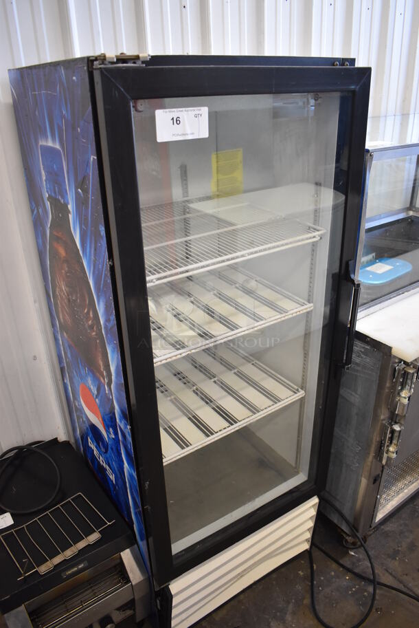 Habco ESM12 Metal Commercial Single Door Reach In Cooler Merchandiser w/ Poly Coated Racks. 115 Volts, 1 Phase. 24x24x63. Tested and Working! - Image 2 of 5