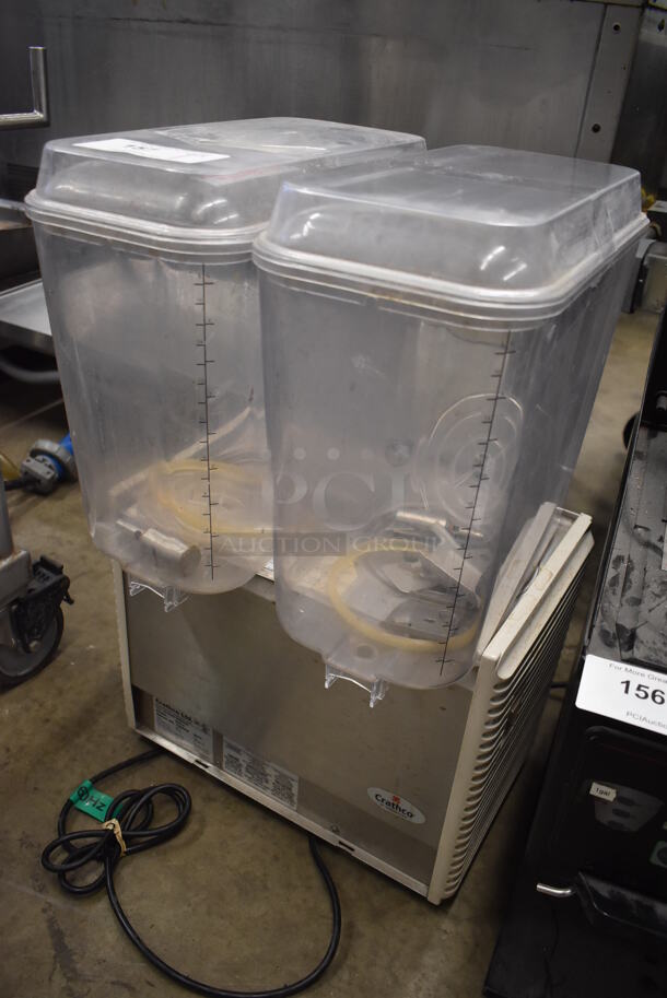 2017 Crathco D25-4 Stainless Steel Commercial Countertop 2 Hopper Refrigerated Beverage Machine. 115 Volts, 1 Phase. 15x15x28. Tested and Powers On But Does Not Get Cold - Image 2 of 6