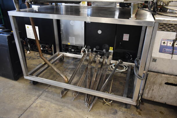 Hickory Industries N/5.8 G Stainless Steel Commercial Natural Gas Powered 7 Spit Rotisserie Oven w/ 7 Extra Spits on Stand. 65,000 BTU. - Image 4 of 11
