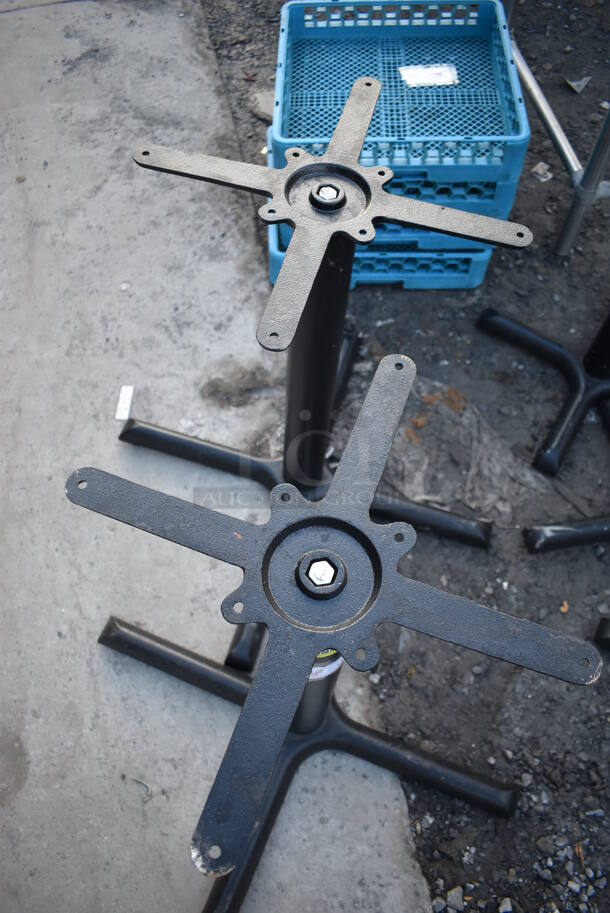 2 Black Metal Table Bases. 30x30x28. 2 Times Your Bid! - Image 2 of 3