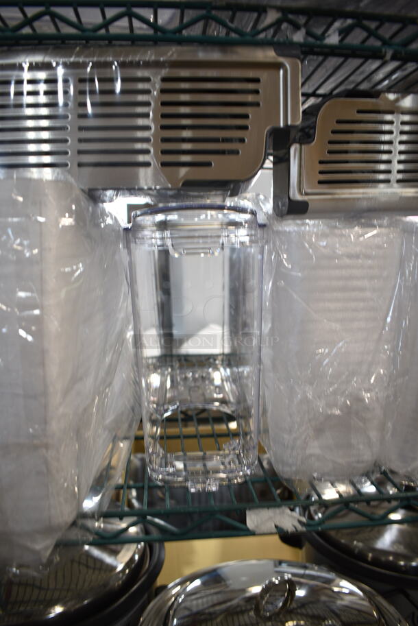 2 BRAND NEW SCRATCH AND DENT! Sets of 4 Clear Poly Hoppers w/ Drip Tray. 2 Times Your Bid! - Image 4 of 7